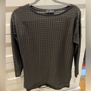 Zara black blouse. Fun pattern, lightweight material. Size M